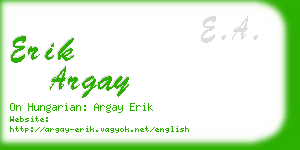 erik argay business card